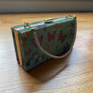 Glitter Rhinestone Chain Shoulder Clutch Bag